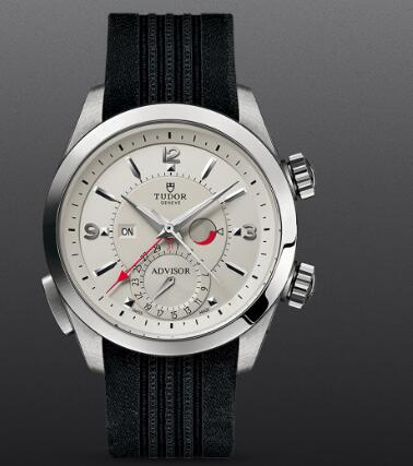 Replica Watch TUDOR HERITAGE ADVISOR M79620T 0009 Silver dial Black silk strap