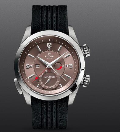 Replica Watch TUDOR HERITAGE ADVISOR M79620TC 0004 Cognac dial Black silk strap