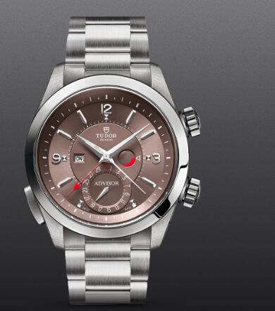 Replica Watch TUDOR HERITAGE ADVISOR M79620TC 0005 Cognac dial Steel bracelet