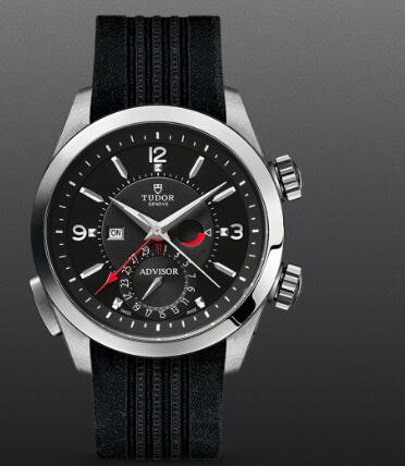 Replica Watch TUDOR HERITAGE ADVISOR M79620TN 0004 Black dial Black silk strap