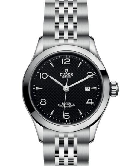 Replica Tudor Watch Women TUDOR 1926 en 28 mm M91350 0002 Steel Black Dial Steel Bracelet