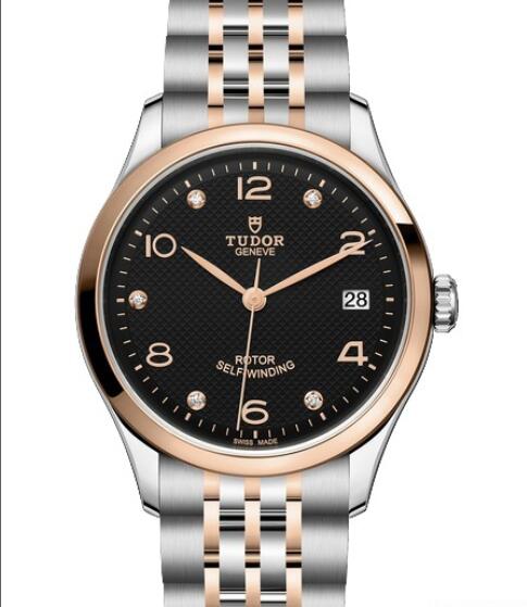 Replica Tudor Watch Women TUDOR 1926 en 36 mm M91451 0004 Steel Silver Dial Steel Bracelet Gold