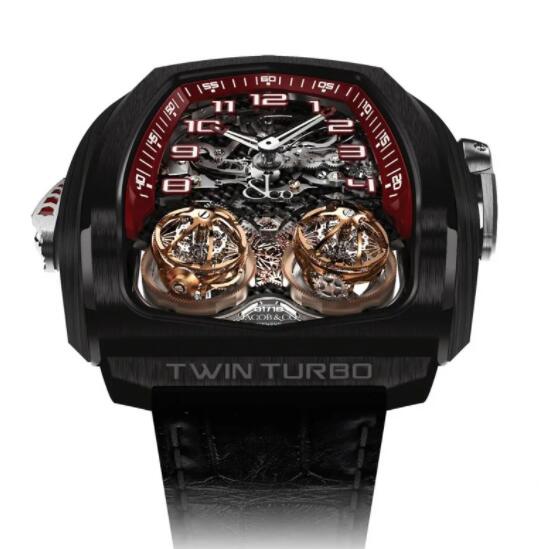 Jacob & Co Twin Turbo Black DLC Replica Watch TT10021NSNKC