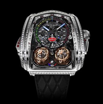 Jacob & Co Twin Turbo Furious Bugatti Baguette Replica Watch TT80030BDUAA