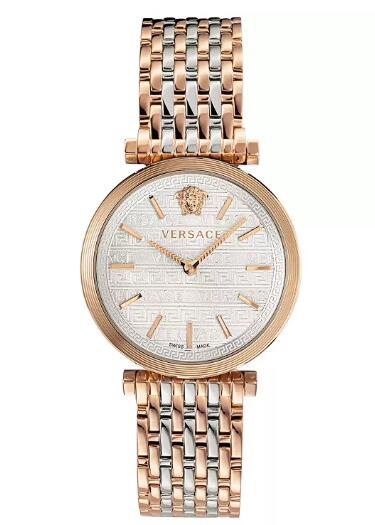 Cheap Versace Womens Swiss V Twist Two Tone Stainless Steel Bracelet Watch 36mm Replica