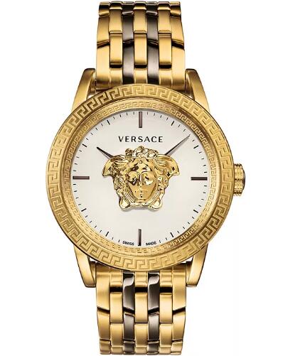 Cheap Versace Mens Swiss Palazzo Empire Two Tone Stainless Steel Bracelet Watch 43mm Replica