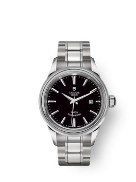 Buy Tudor Style Watch Review Replica 28 mm steel case Black dial m12100 0002