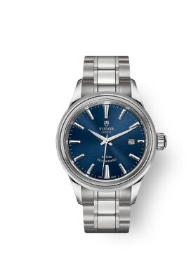 Buy Tudor Style Watch Review Replica 28 mm steel case Blue dial m12100 0009