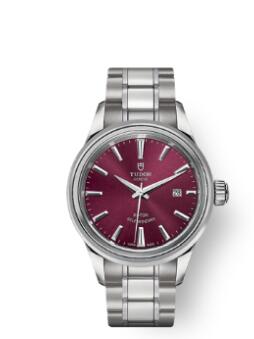 Buy Tudor Style Watch Review Replica 28 mm steel case Burgundy dial m12100 0011