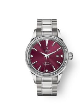 Buy Tudor Style Watch Review Replica 28 mm steel case Diamond set dial m12100 0015