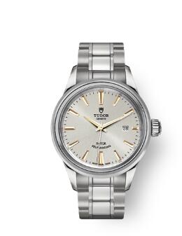 Buy Tudor Style Watch Review Replica 28 mm steel case Silver dial m12100 0017
