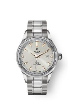 Buy Tudor Style Watch Review Replica 28 mm steel case Diamond set dial m12100 0019