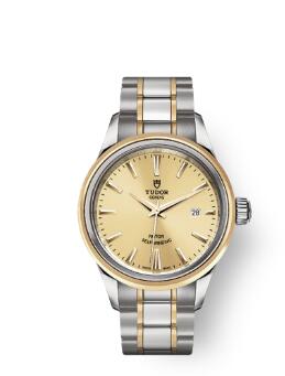 Buy Tudor Style Watch Review Replica 28 mm steel case Steel and yellow gold bezel m12103 0001