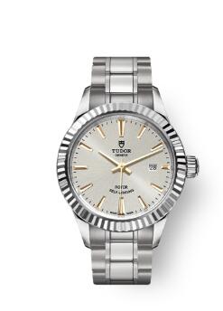 Buy Tudor Style Watch Review Replica 28 mm steel case Silver dial m12110 0005