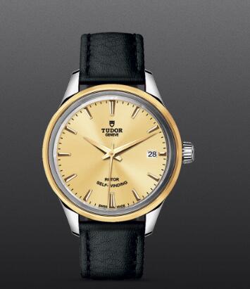 Fake Watch Tudor Style 34mm steel case steel and yellow gold bezel m12303 0007