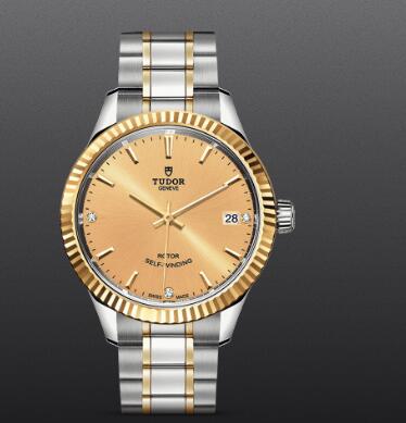 Replica Watch TUDOR STYLE 34 MM Steel Case Diamond set dial m12313 0007