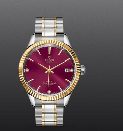 Replica Watch TUDOR STYLE 34 MM Steel Case diamond set dial m12313 0015