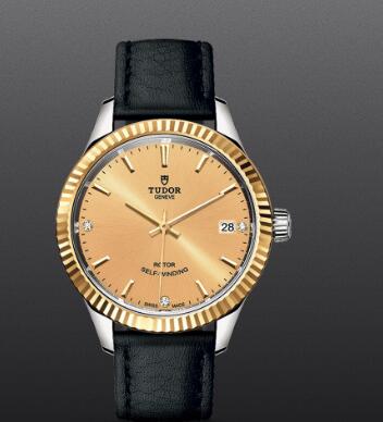 Replica Watch TUDOR STYLE 34 MM Steel Case Diamond set dial m12313 0020