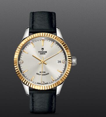 Replica Watch TUDOR STYLE 34 MM Steel Case diamond set dial m12313 0021