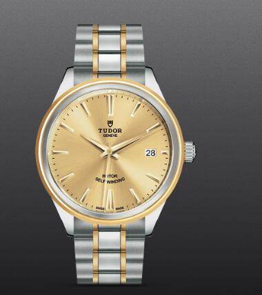 Fake Tudor Style Swiss Watch 38MM steel case steel and yellow gold bezel m12503 0001
