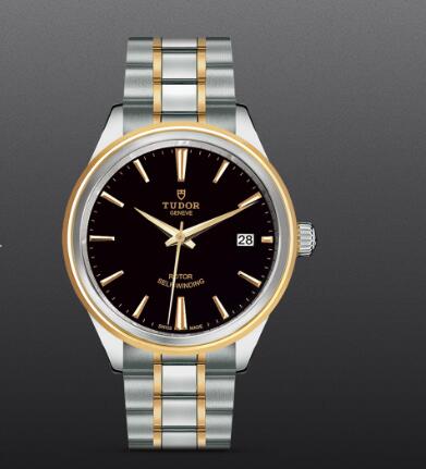 Fake Tudor Style Swiss Watch 38mm steel case steel and yellow gold bezel m12503 0003