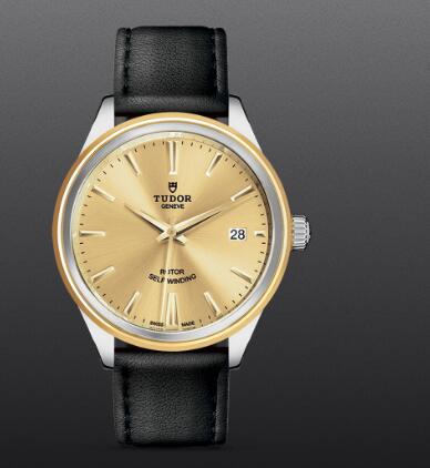 Fake Tudor Style Swiss Watch 38MM steel case steel and yellow gold bezel m12503 0007