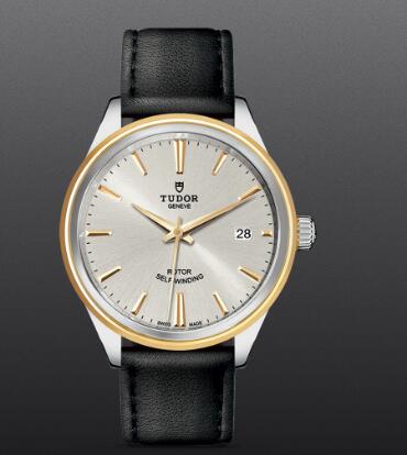 Fake Tudor Style Swiss Watch 38mm steel case steel and yellow gold bezel m12503 0008