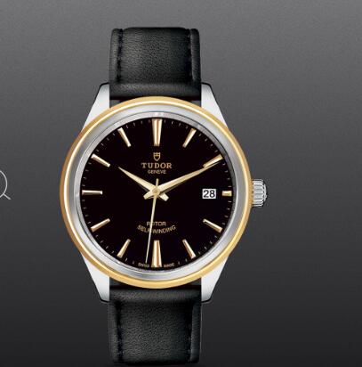 Fake Tudor Style Swiss Watch 38mm steel case steel and yellow gold bezel m12503 0009