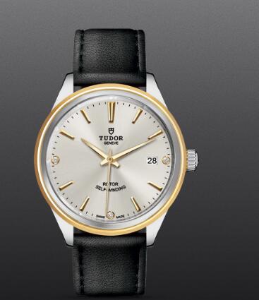 Fake Tudor Style Swiss Watch 38mm steel case diamond set dial m12503 0011