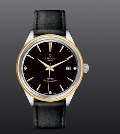 Fake Tudor Style Swiss Watch 38mm steel case diamond set dial m12503 0012