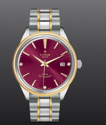 Fake Tudor Style Swiss Watch 38mm steel case diamond set dial m12503 0015