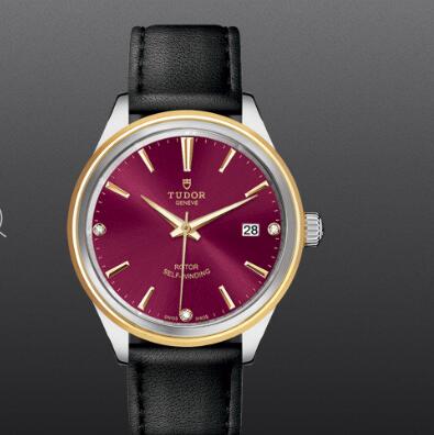 Fake Tudor Style Swiss Watch 38mm steel case diamond set dial m12503 0016