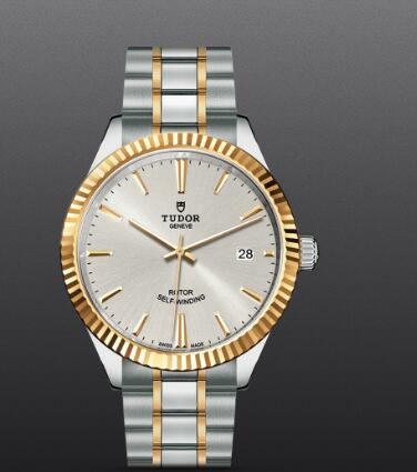 Fake Tudor Style Swiss Watch m12513 0003 38mm steel case yellow gold bezel