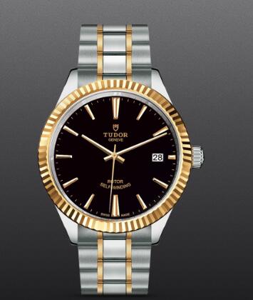 Fake Tudor Style Swiss Watch 38MM steel case yello gold bezel m12513 0005