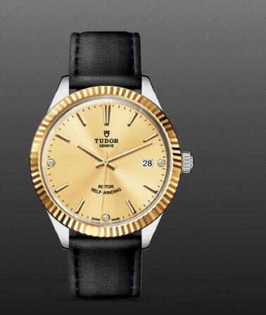 Fake Tudor Style Swiss Watch 38MM steel case diamond set dial m12513 0020