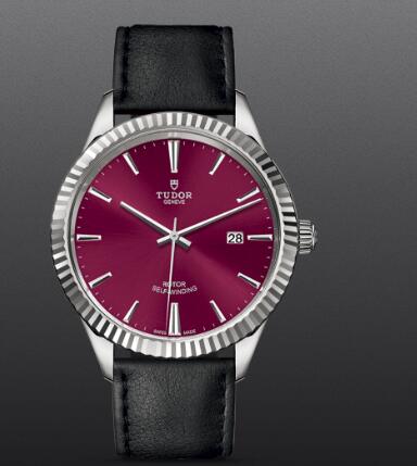 Replica Tudor Style Swiss Watch 41MM Steel Case Burgundy dial m12710 0028