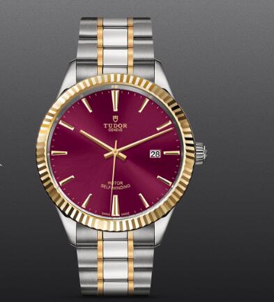 Replica Tudor Style Swiss Watch 41MM Steel Case yellow gold bezel m12713 0013