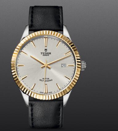 Replica Tudor Style Swiss Watch 41MM Steel Case Yellow Gold Bezel m12713 0018