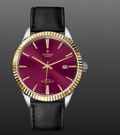 Replica Tudor Style Swiss Watch 41MM Steel Case yellow gold bezel m12713 0023