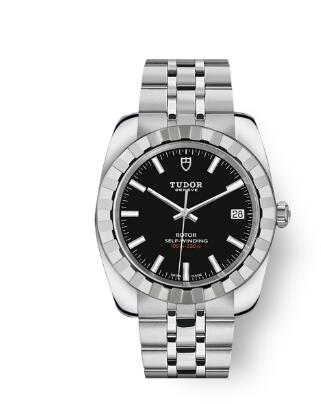 Tudor Classic Date Watch Replica 38 mm steel case Black dial m21010 0002
