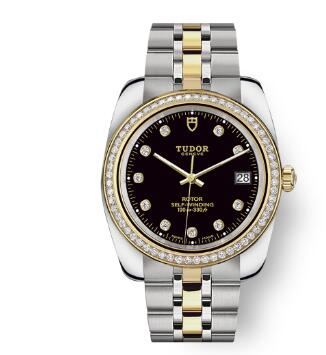 Tudor Classic Date Watch Replica 38 mm steel case Diamond set dial m21023 0008