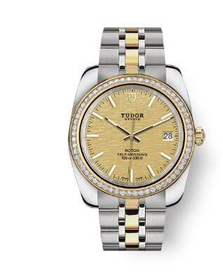Tudor Classic Date Watch Replica 38 mm steel case Diamond set bezel m21023 0009