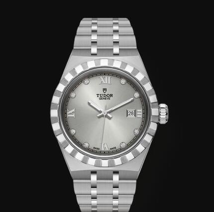 New Tudor Royal Watch Cheap Price 28 mm steel case Diamond set dial Replica watch m28300 0002