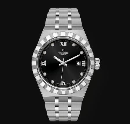 New Tudor Royal Watch Cheap Price 28 mm steel case Diamond set dial Replica watch m28300 0004