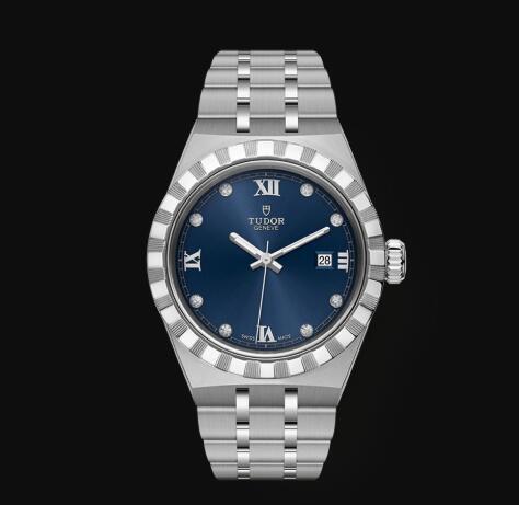 New Tudor Royal Watch Cheap Price 28 mm steel case Diamond set dial Replica watch m28300 0007