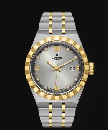 New Tudor Royal Watch Cheap Price 28 mm steel case Diamond set dial Replica watch m28303 0002