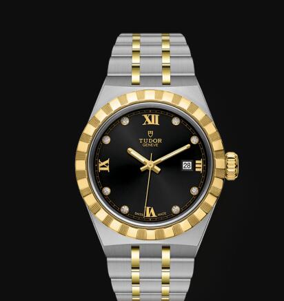 New Tudor Royal Watch Cheap Price 28 mm steel case Diamond set dial Replica watch m28303 0005