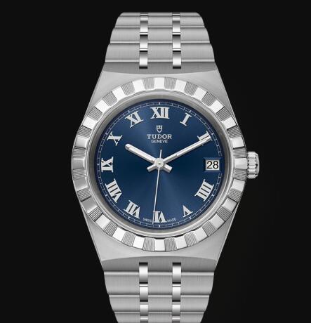 New Tudor Royal Watch Cheap Price 34 mm steel case Blue dial Replica watch m28400 0006