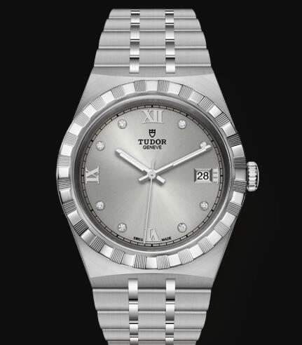 New Tudor Royal Watch Cheap Price 38 mm steel case Diamond set dial Replica watch m28500 0002