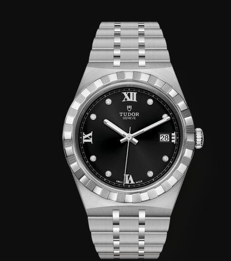 New Tudor Royal Watch Cheap Price 38 mm steel case Diamond set dial Replica watch m28500 0004